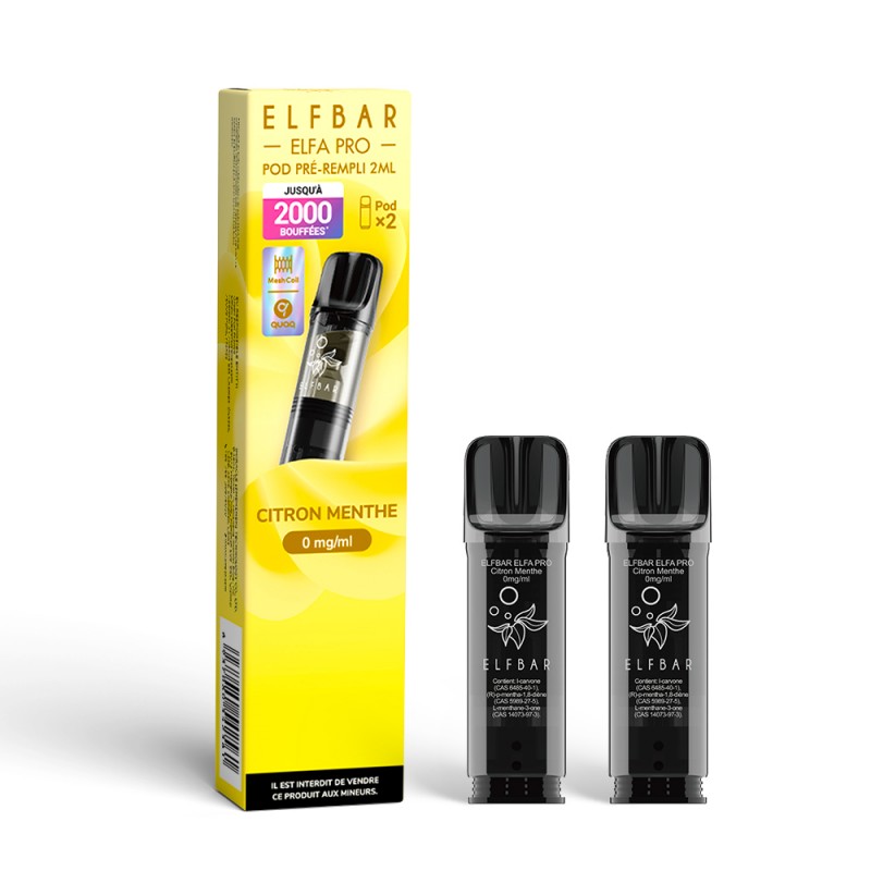 Cartouches ELFA Pro 2ml/10mg par 2 - Elfbar - Dosage Nicotine : 10mg, AFROKING VAP Cartouches ELFA Pro 2ml/10mg par 2 - Elfbar - Dosage Nicotine : 10mg, AFROKING VAP