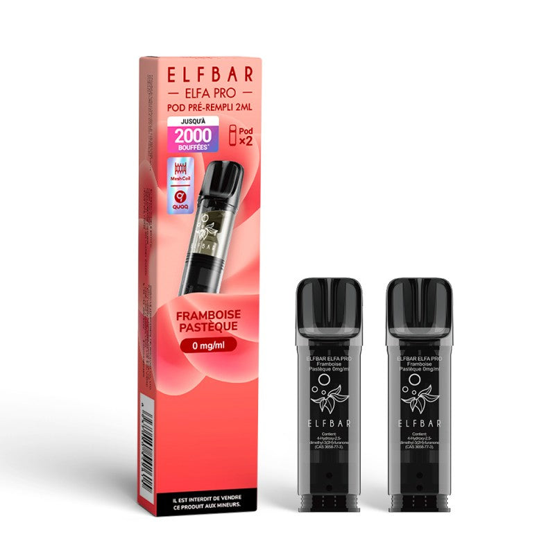 Cartouches ELFA Pro 2ml/10mg par 2 - Elfbar - Dosage Nicotine : 10mg,   AFROKING VAP