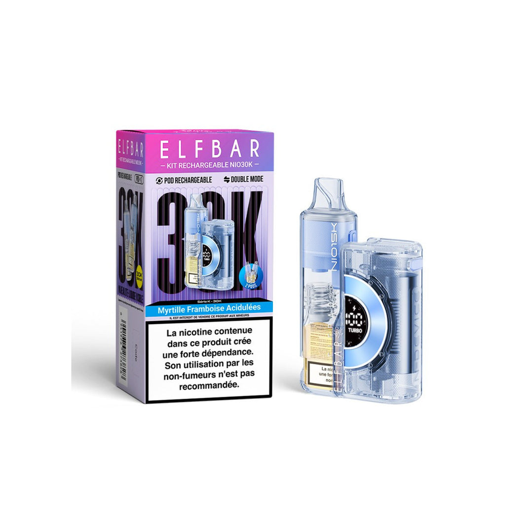 NIO30K Myrtille Framboise Acidulées 30000 Puffs - ELFBAR