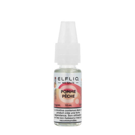 ELFLIQ Nic Salt 10ml 10mg - Elfbar - Saveur : Pomme Pêche